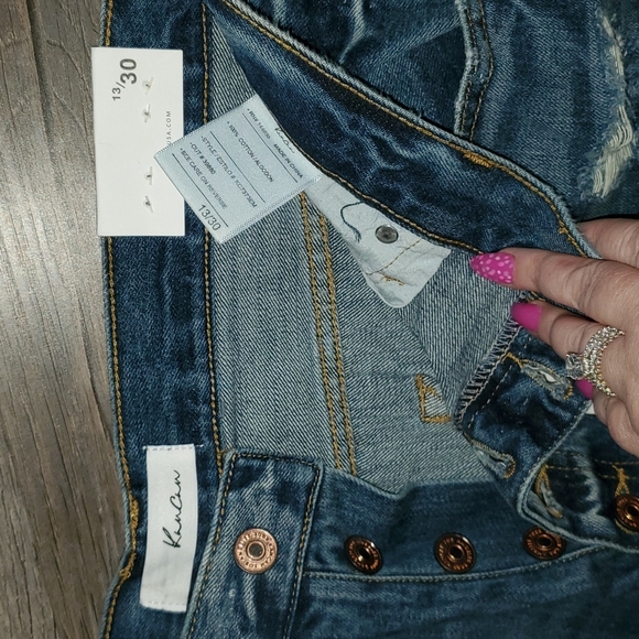 BNWT Kancan 90s Flare distressed button fly jeans - Picture 3 of 4